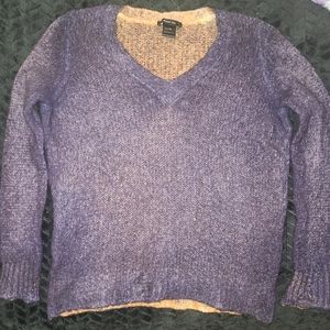 Avant Toi - V Neck Pullover Extra Fine Knit Sweater, Prune